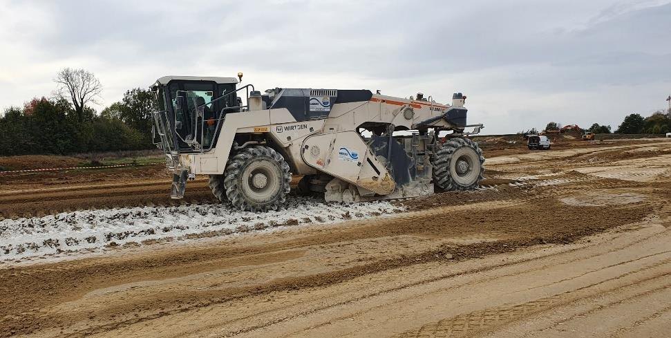 Malaxage de materiaux innovants sur chantier