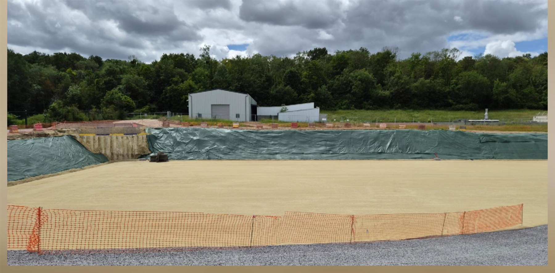 Plateforme achevée sur le chantier Veolia à Annet-sur-Marne